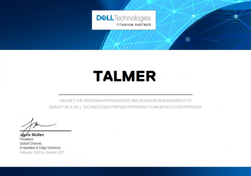 ТАЛМЕР - титановый партнёр Dell Technologies